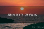 黑料网 值不值（随手存档）